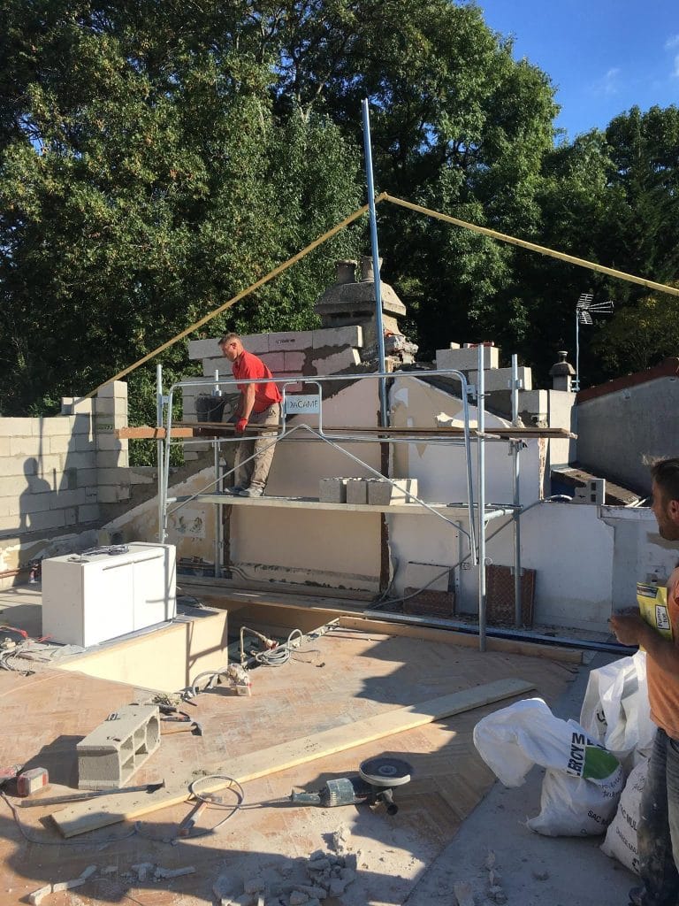 Rénovation de maison avec reprise des murs intérieurs